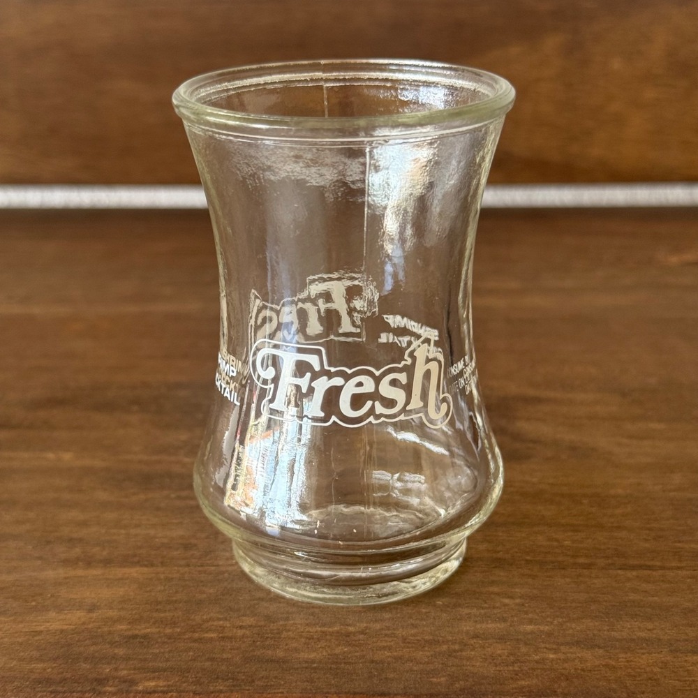 Vintage Fresh‎ Shrimp Cocktail Reusable Glass Jar Juice Cup 3.5"